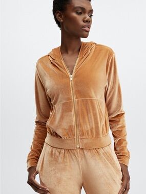Fabletics Donna Velour Hoodie Size 1X- Camel/Tan